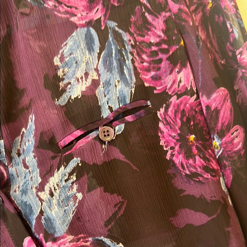 Kut from the Kloth Sz XS Floral Button-Up Blouse - Picture 4 of 9